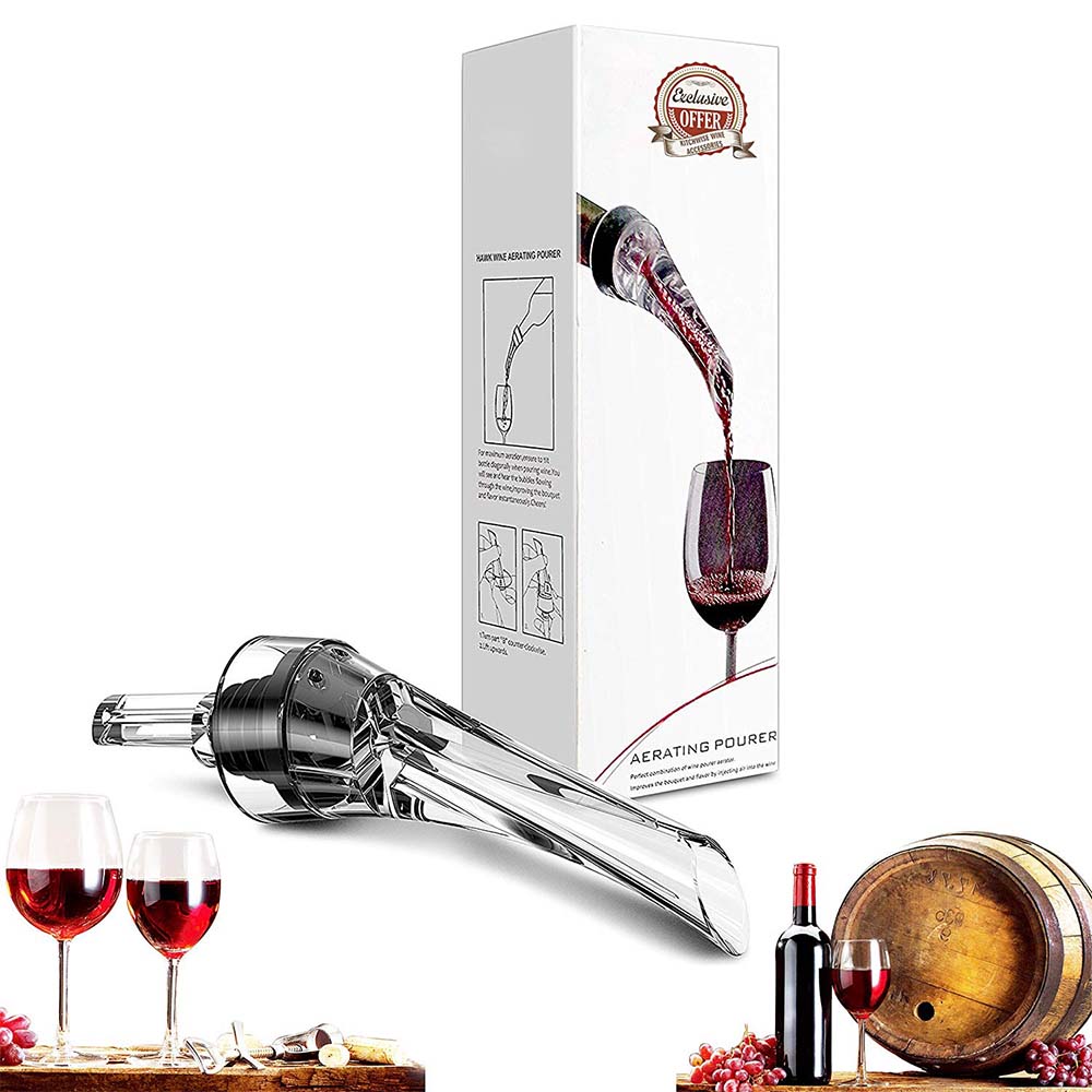Kitchwise Wine Aerator Pourer, Premium Aerating Pourer and Decanter
