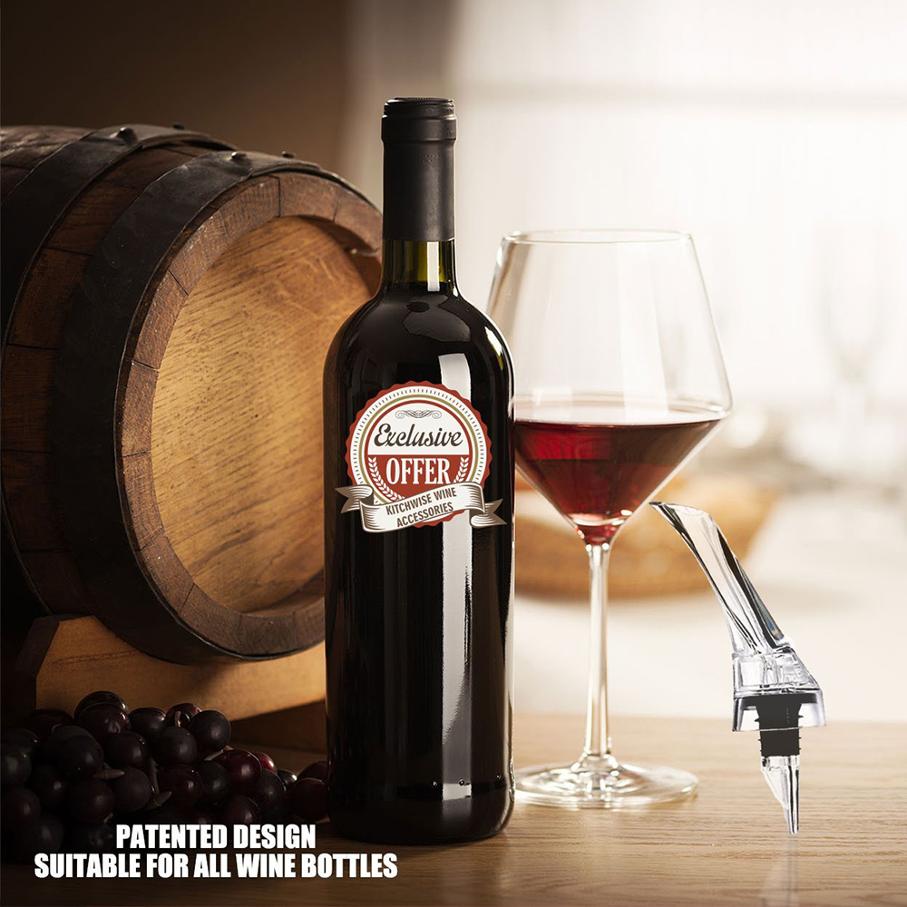 Kitchwise Wine Aerator Pourer, Premium Aerating Pourer and Decanter