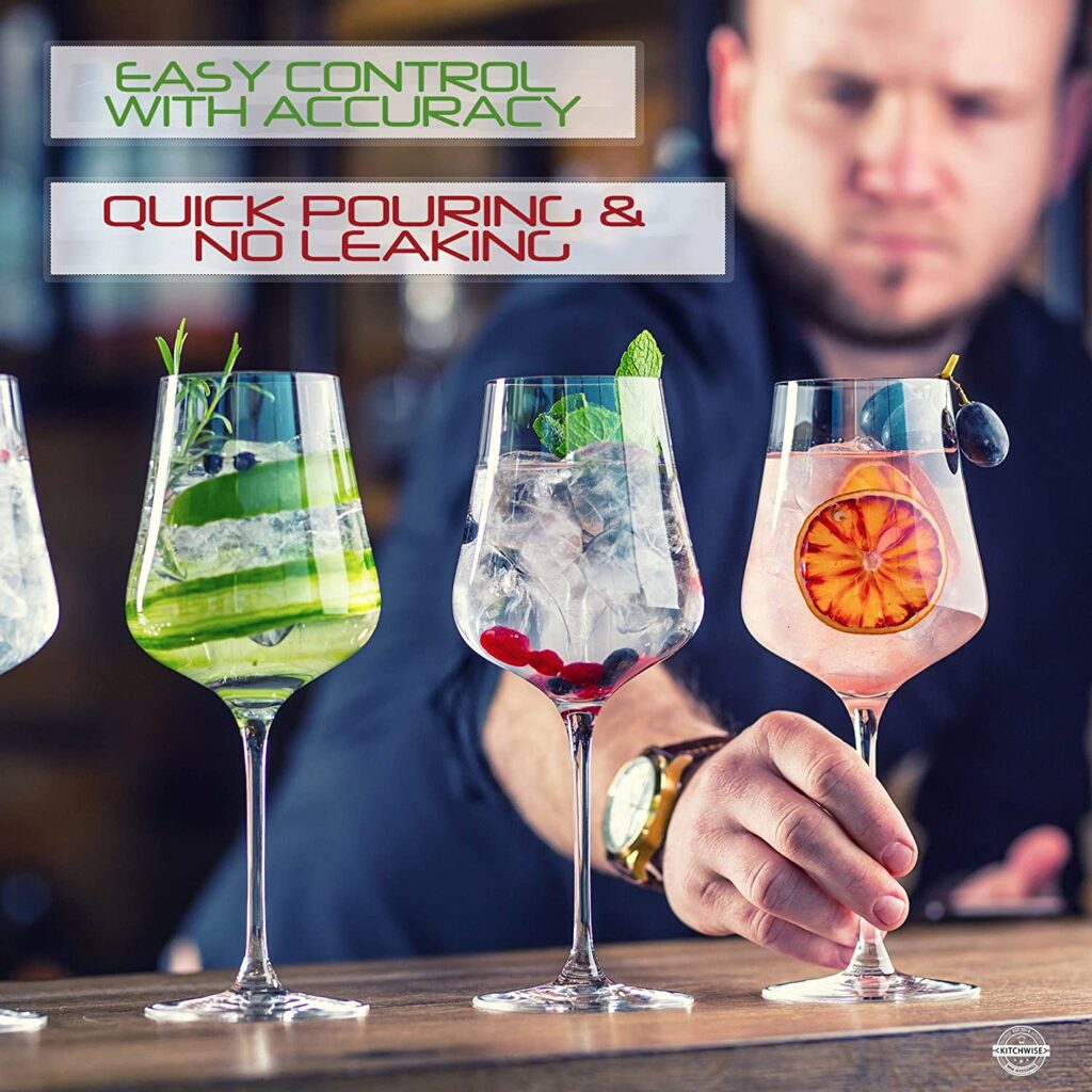 Kitchwise 15 Pack Stainless Steel Classic Bottle Pourers Tapered Spout